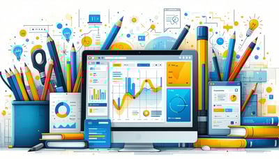 Illustration of digital tools for coaching institutes Illustration of digital tools for coaching institutes